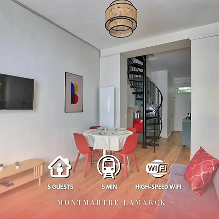 Le Velours - T2 Duplex Calme - Quartier Montmartre Lamarck Appartamento